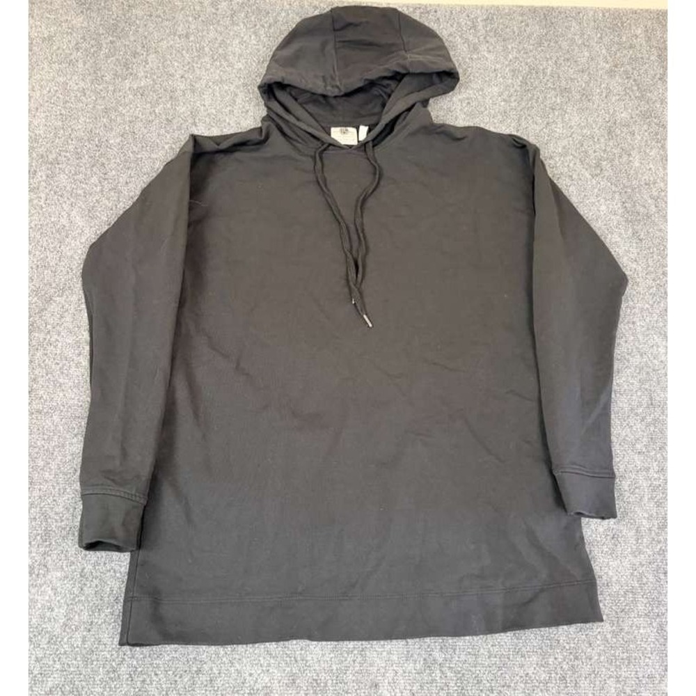 Peruvian Connection Hoodie Womens Small Black Liverpool Glenda Bailey Oversized